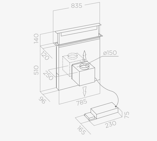 Gartraukis ELICA PANDORA GME BL/A/90 Gartraukis ELICA PANDORA GME BL/A/90