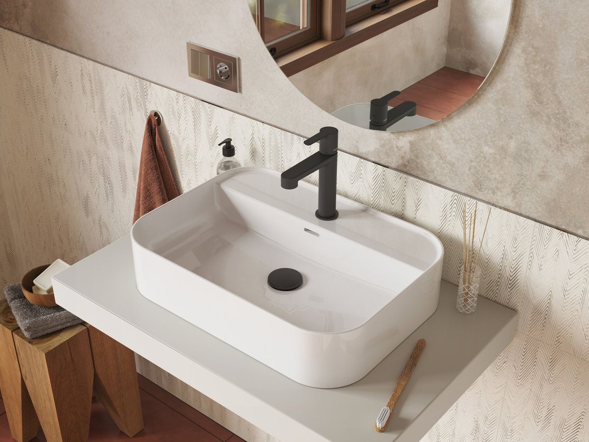 Praustuvo sifono galvutė Ravak Flat, juoda matinė X01921