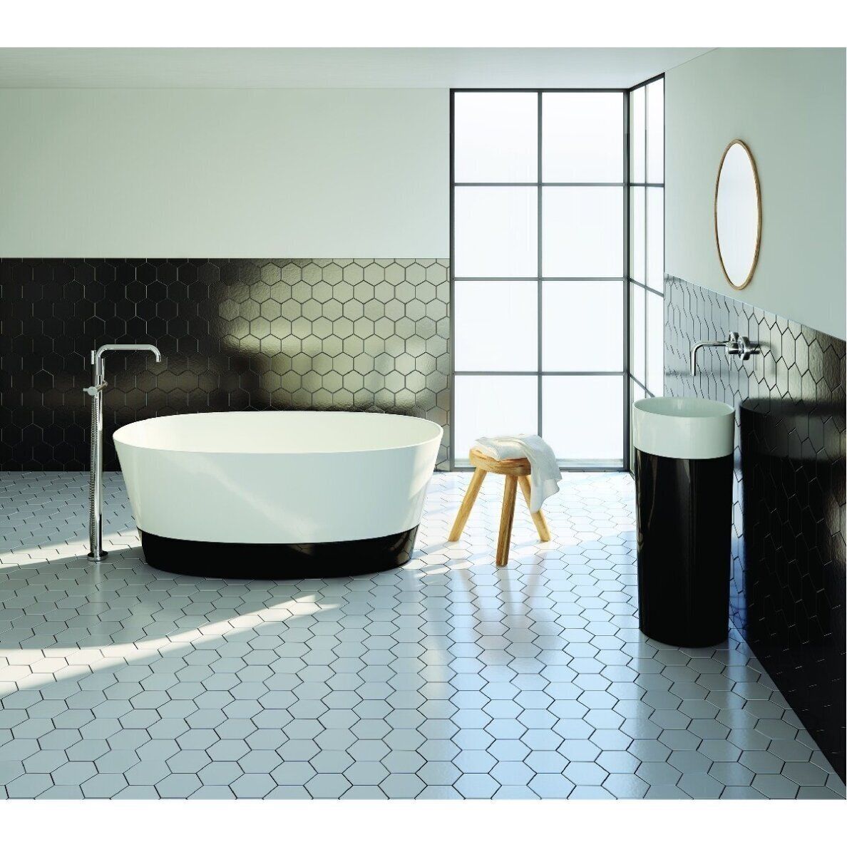 Lieto akmens vonia Bathesa Dora B 150x81 cm