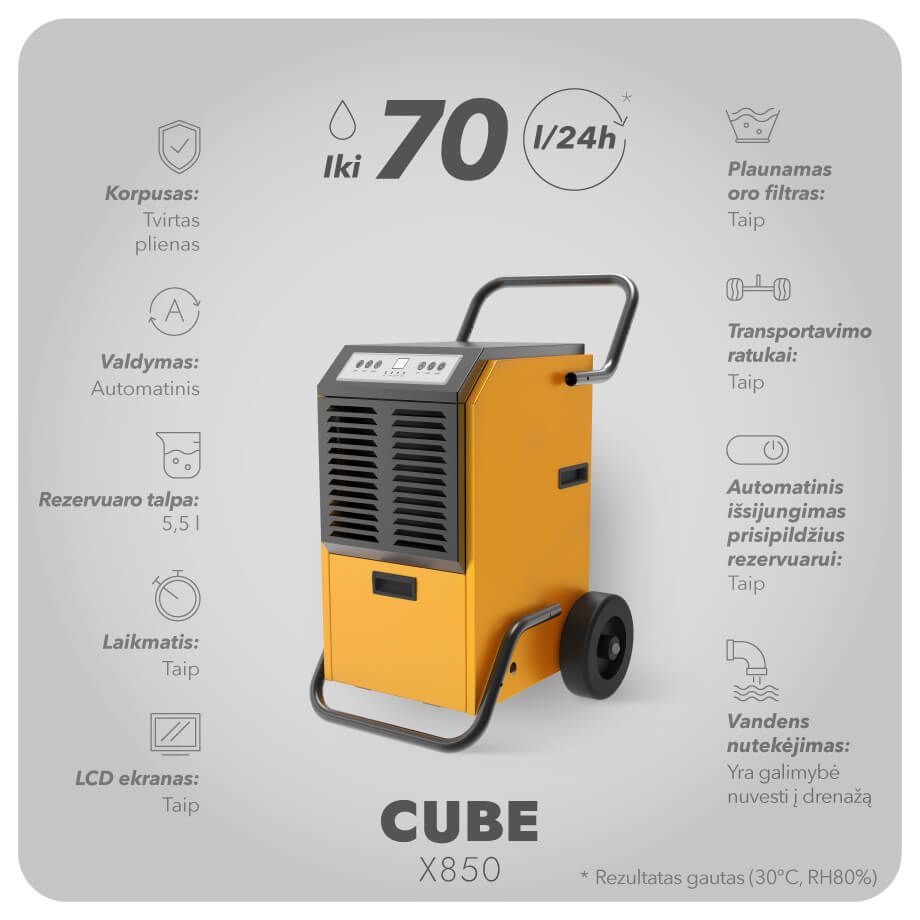 Drėgmės surinkėjas Adolus Cube X850 Drėgmės surinkėjas Adolus Cube X850