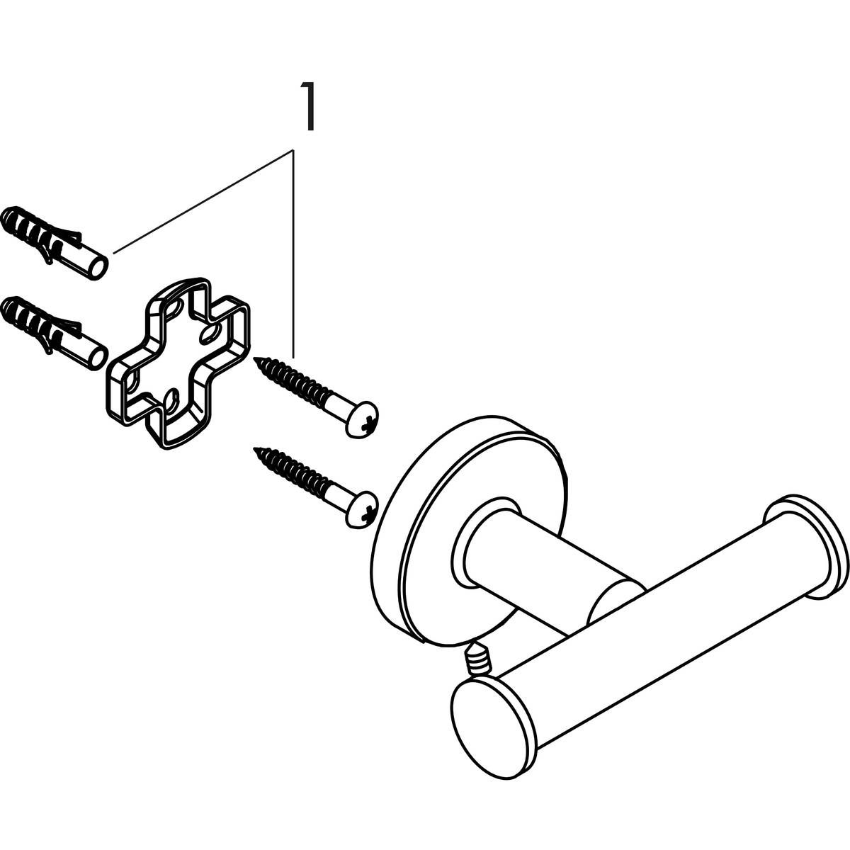 Dvigubas rankšluosčių kabliukas Hansgrohe Logis Universal, chromas, 41725000