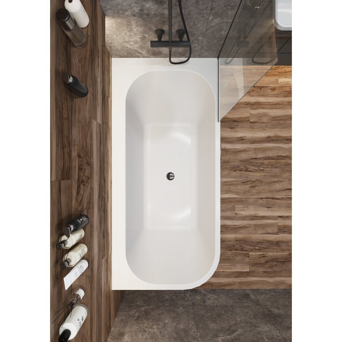 Lieto akmens vonia Bathesa Vesta L 186x87 cm