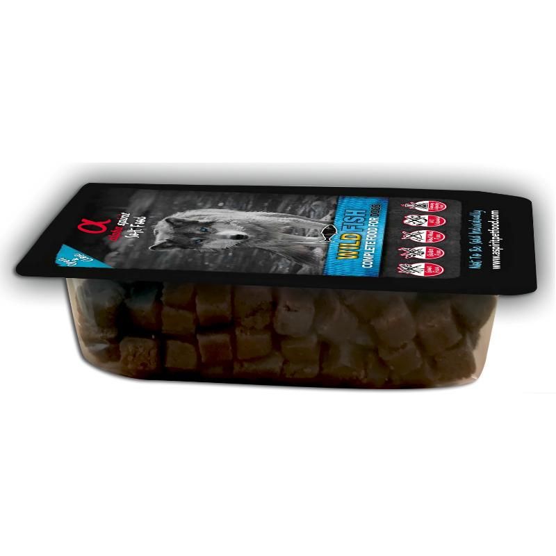 ALPHA SPIRIT WILD FISH drėgnas žuvies pašaras šunims 9kg ALPHA SPIRIT WILD FISH drėgnas žuvies pašaras šunims 9kg