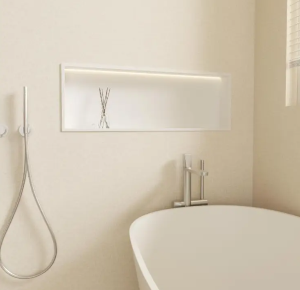 Įleidžiama sieninė lentyna Balneo Wall Box LED nerūdijančiojo plieno sp., 30x90x10 cm, B0101010109-3 Įleidžiama sieninė lentyna Balneo Wall Box LED nerūdijančiojo plieno sp., 30x90x10 cm, B0101010109-3