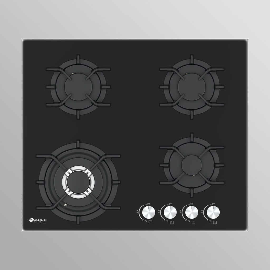 Dujinė 60 cm pločio juodos spalvos kaitlentė Allenzi BO60 BLACK