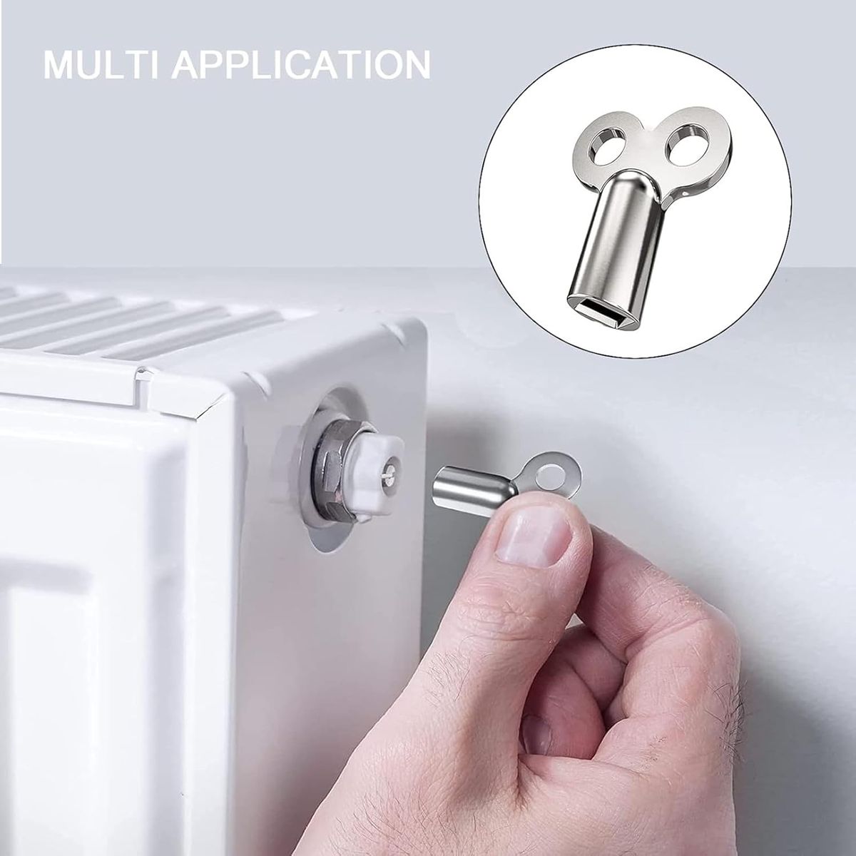 Radiatoriaus raktas Ridder Werner S, matinis chromas, 13153100 Radiatoriaus raktas Ridder Werner S, matinis chromas, 13153100