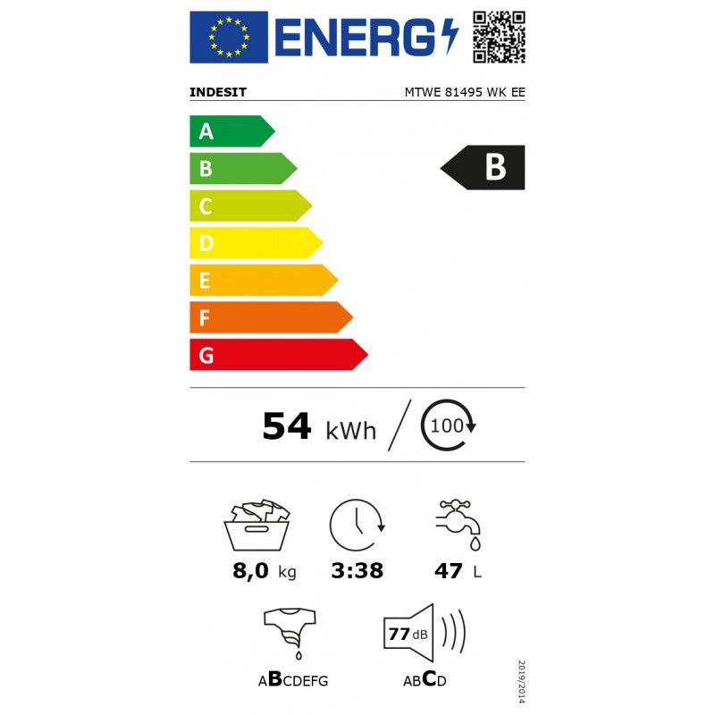 Skalbyklė INDESIT MTWE 81495 WK EE