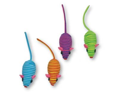 CROCI Žaislas katei spalvotos nailoninės pelytės 5cm 6vnt, C6098216