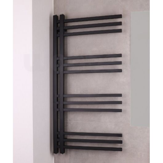 Elektrinis rankšluosčių džiovintuvas Wobbee Flint 50x100 cm, dešininis, juodas Elektrinis rankšluosčių džiovintuvas Wobbee Flint 50x100 cm, dešininis, juodas