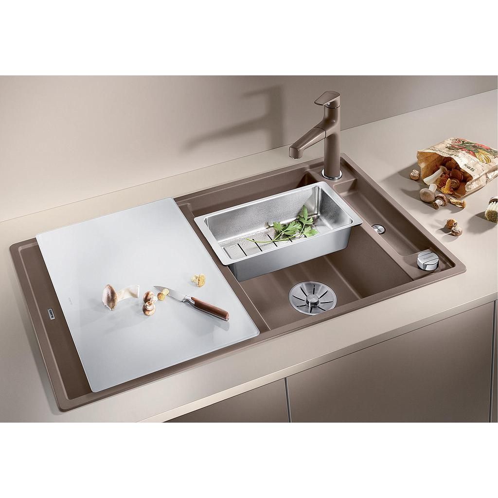 Silgranitinė plautuvė BLANCO AXIA III 5 S SILG PDUR Tartufo Z.GL InFino M.AF