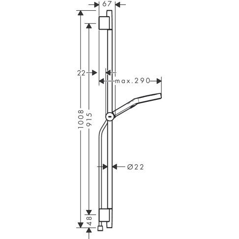 Dušo komplektas Hansgrohe Rainfinity 130 3jet, 100,8 cm, Brushed Bronze, 28743140 Dušo komplektas Hansgrohe Rainfinity 130 3jet, 100,8 cm, Brushed Bronze, 28743140