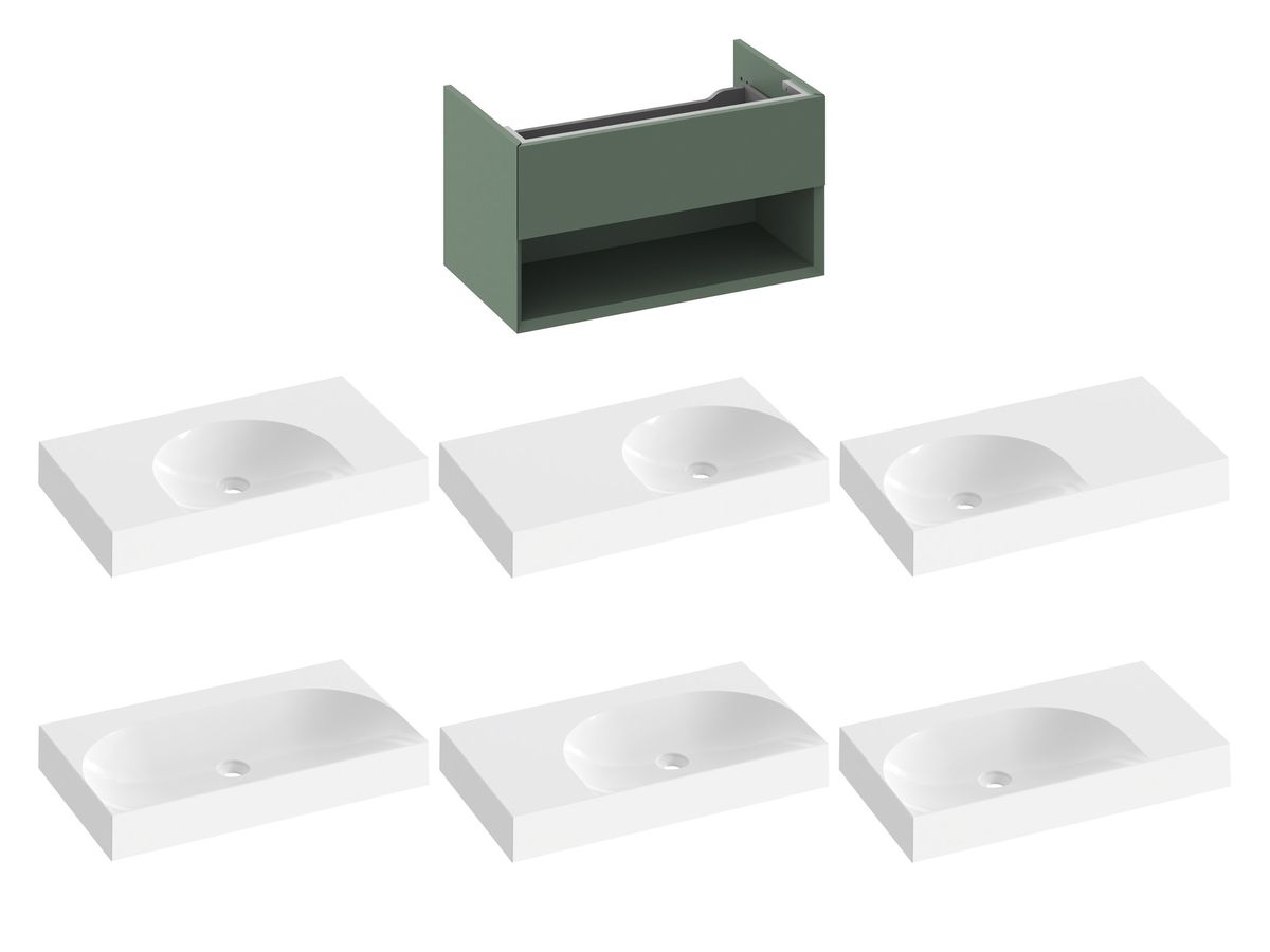 Spintelė po praustuvu Ravak SD Lite 80 Grey Green X000001864