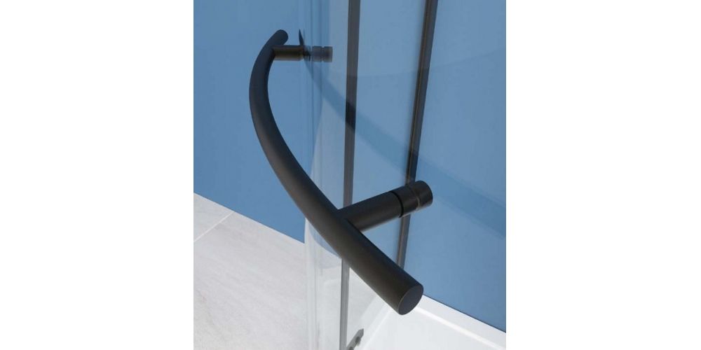 Pusapvalė dušo kabina Roth Albis, 90x90 cm su juodais profiliais Pusapvalė dušo kabina Roth Albis, 90x90 cm su juodais profiliais