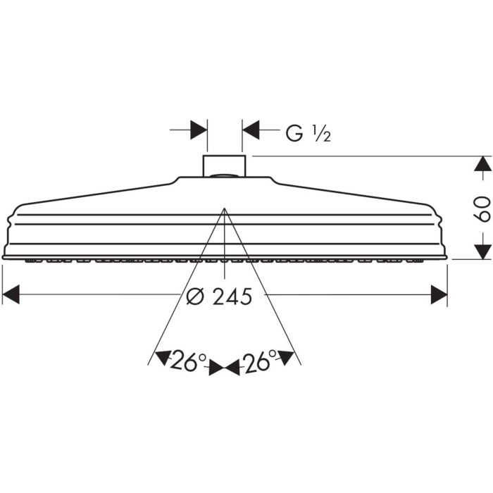 Dušo galva AXOR Montreux 240 mm, šlifuota bronza, 28474140