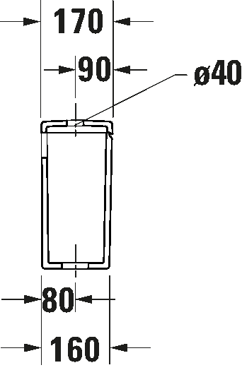 Bakelis pastatomam klozetui Duravit Durastyle, baltas, 0941100085