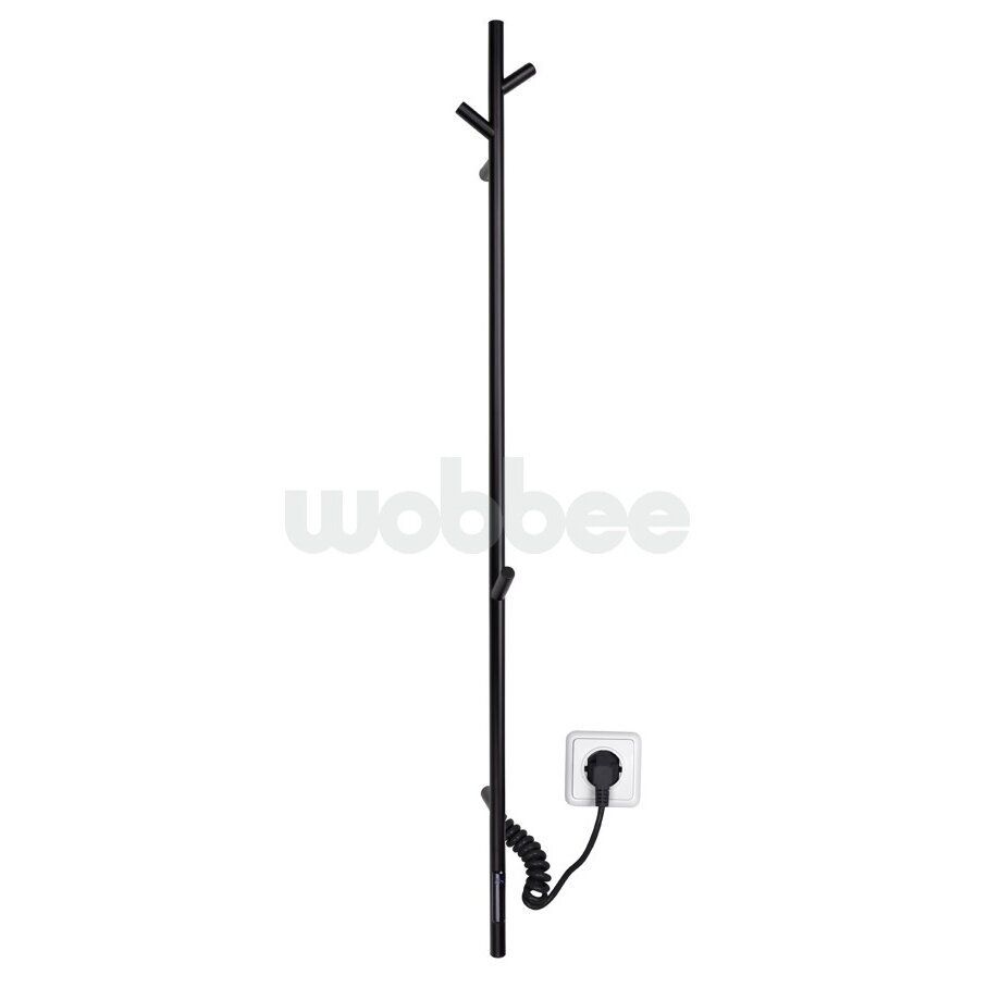 Elektrinis rankšluosčių džiovintuvas WOBBEE Burton 150 cm, juodas