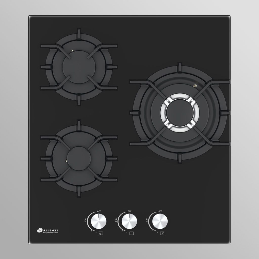 Dujinė kaitlentė Allenzi BO45 Black, 45 cm pločio, juoda