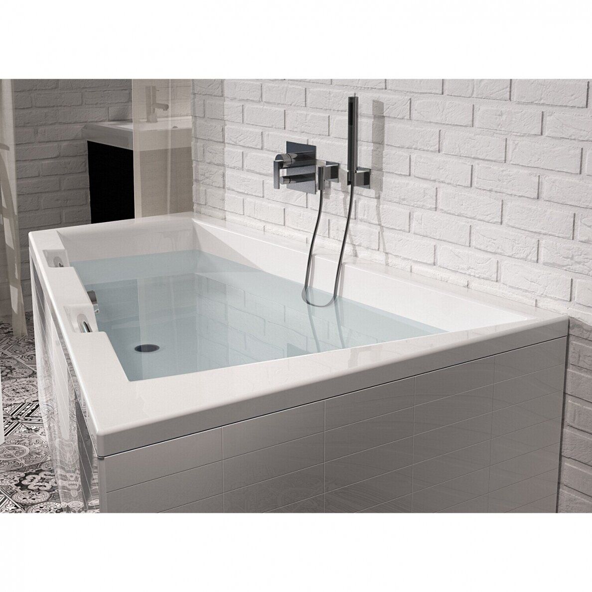 Akrilinė vonia Riho Doppio 180x130 cm, balta, kairė, B034001005