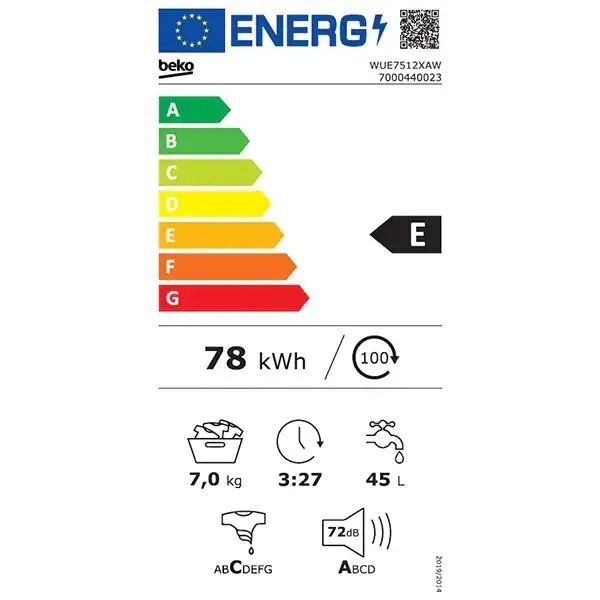 Skalbyklė BEKO WUE7512DXAW