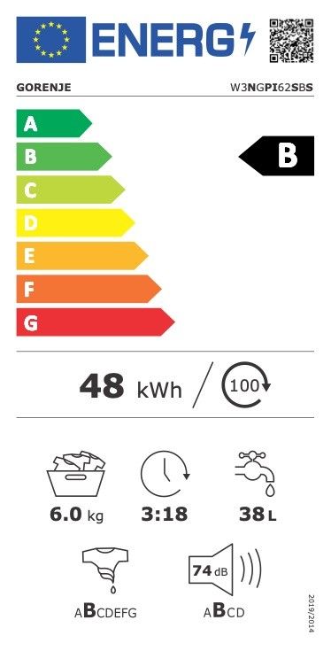 Skalbimo mašina Gorenje W3NGPI62SBS