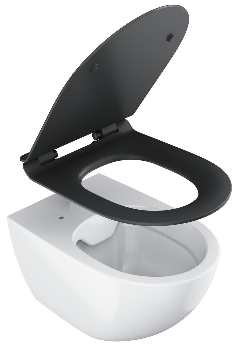 WC unitazo dangtis Ravak Vita, juodas, X01862