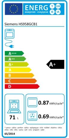 Įmontuojama orkaitė su garų funkcija Siemens HS958GCB1