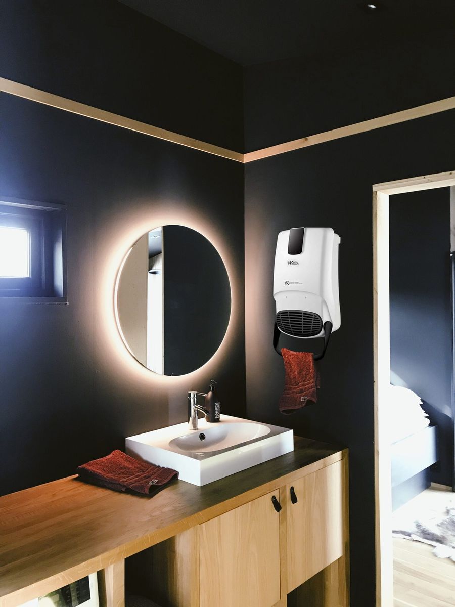 Keraminis sieninis šildytuvas Warmtech, 2000 W, baltas