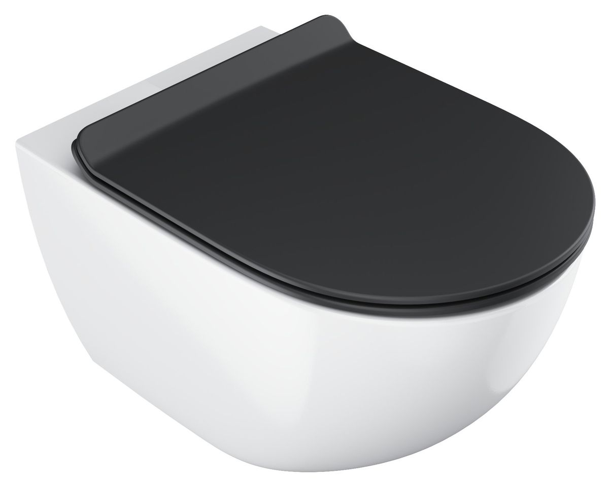 WC unitazo dangtis Ravak Vita, juodas, X01862