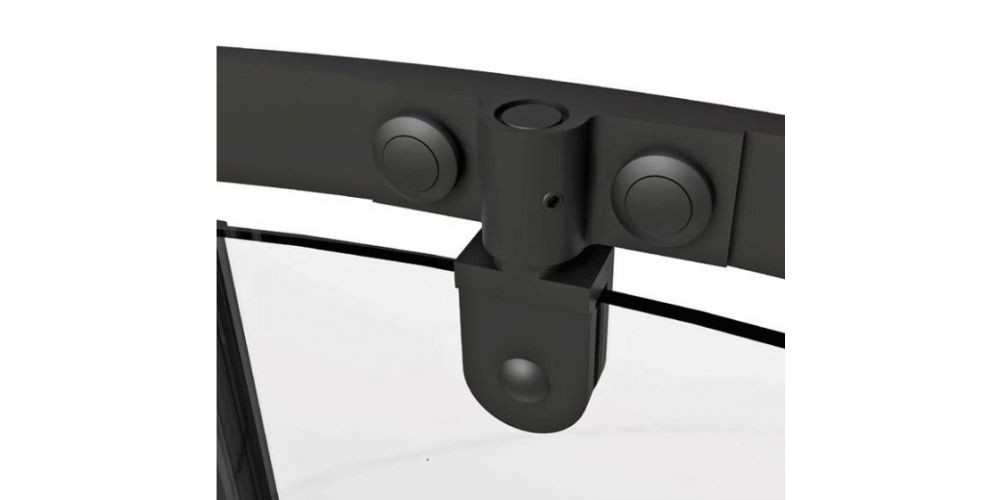 Pusapvalė dušo kabina Roth Albis 80x80 cm su juodais profiliais Pusapvalė dušo kabina Roth Albis 80x80 cm su juodais profiliais