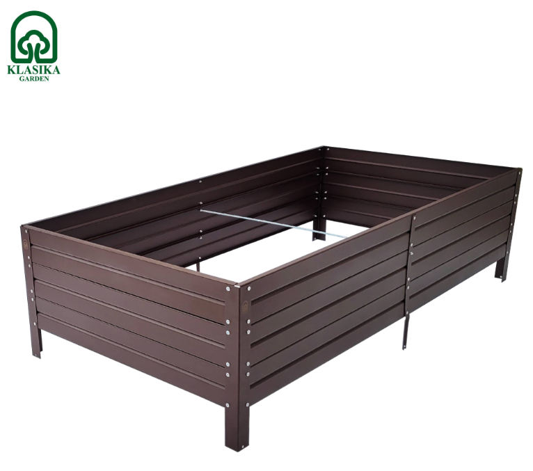 Pakelta lysvė Klasika Garden, ruda RAL8017, 90x190x20 cm