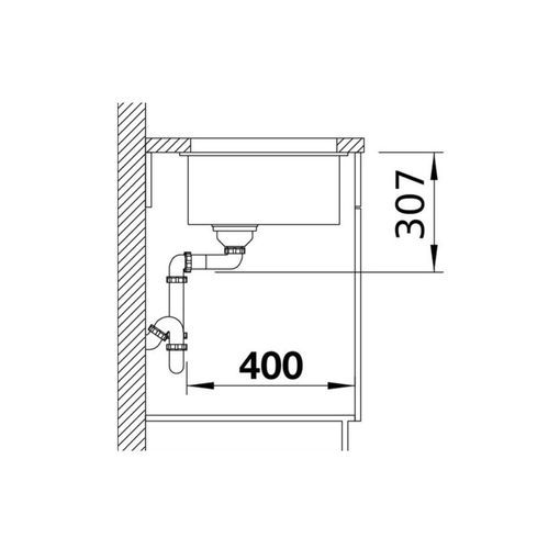 Plautuvė BLANCO (523432) Subline 500-U Silg PDUR Antracito 4020684682572