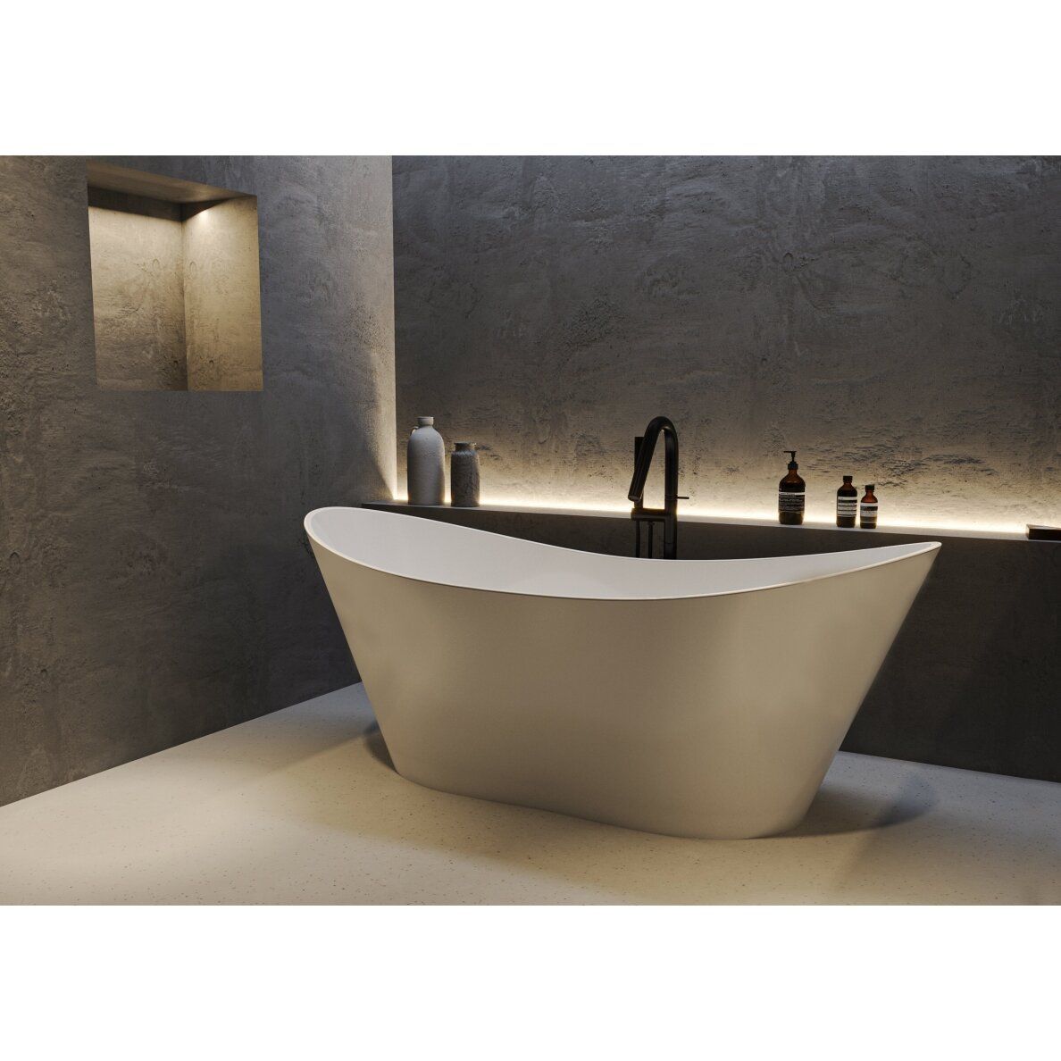 Lieto akmens vonia Bathesa Flora 180x75 cm