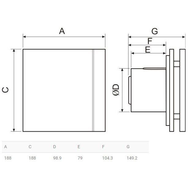 Ventiliatorius Soler &amp; Palau SILENT-100 CHZ SILVER DESIGN (220-240V 50HZ) RE