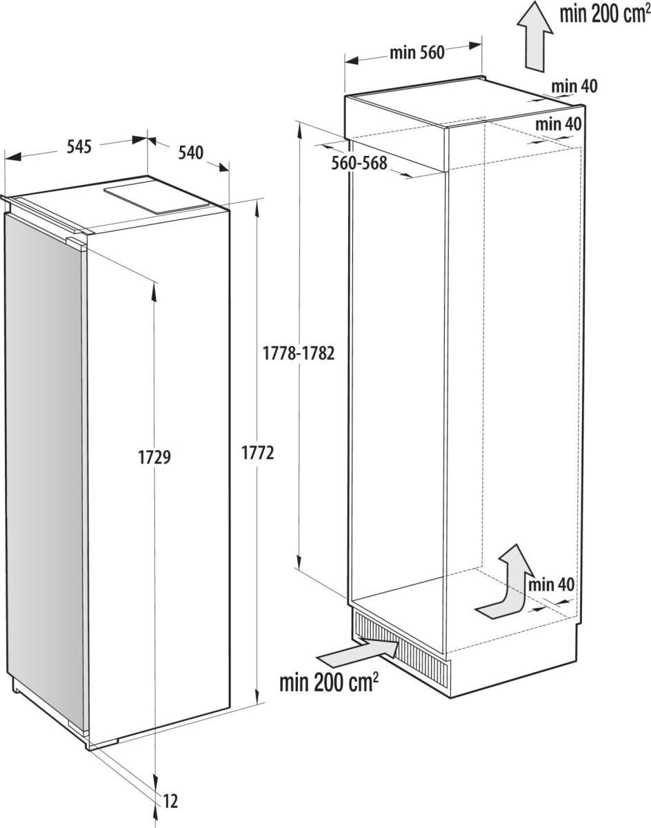 Įmontuojamas šaldiklis Gorenje G600, FNCI517E62WF, 235 l Įmontuojamas šaldiklis Gorenje G600, FNCI517E62WF, 235 l