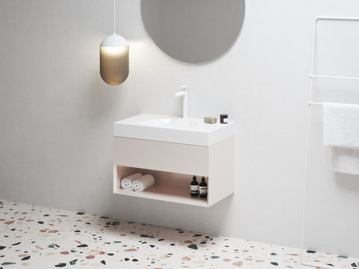 Spintelė po praustuvu Ravak SD Lite 80 Alabaster Pink X000001866