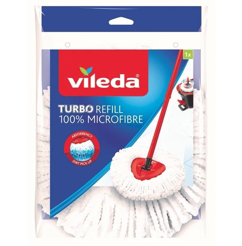 VILEDA Turbo rotacinės šluostės papildymas (baltos virvelės), 4023103156487 VILEDA Turbo rotacinės šluostės papildymas (baltos virvelės), 4023103156487