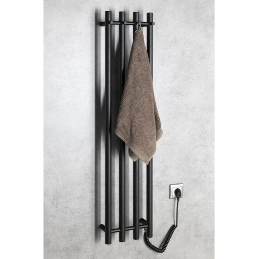 Elektrinis rankšluosčių džiovintuvas Sapho Papinado 26,3x120 cm, matinė juoda Elektrinis rankšluosčių džiovintuvas Sapho Papinado 26,3x120 cm, matinė juoda