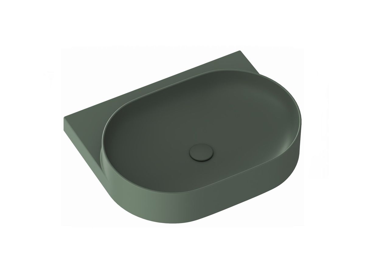Keraminis praustuvas Ravak Yard 60, su skyle maišytuvui, Grey Green, XJX08260000