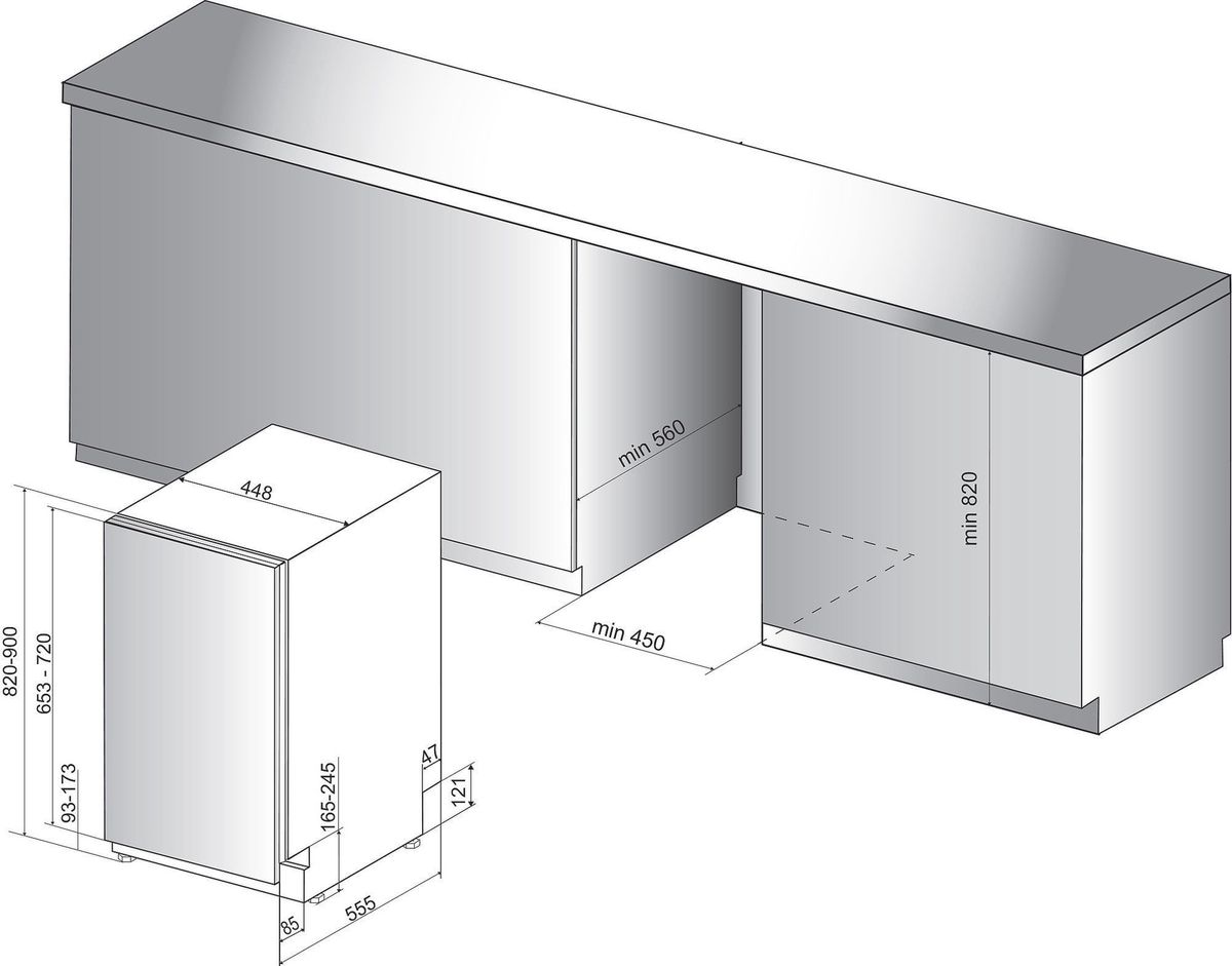 Įmontuojama indaplovė Whirlpool WSIC 3M27 C