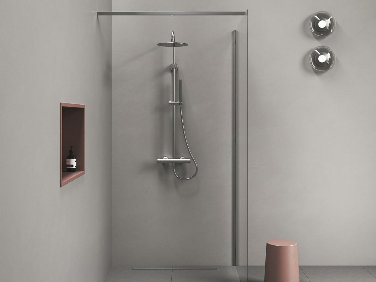 Dušo stovas su termostatiniu maišytuvu ir dušo komplektu Ravak SG 091.00CR, chromas, X070539 Dušo stovas su termostatiniu maišytuvu ir dušo komplektu Ravak SG 091.00CR, chromas, X070539