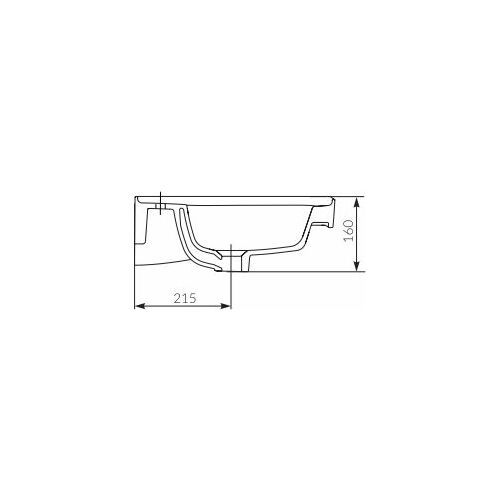 Praustuvas baldinis CREA 60x45 cm, baltas K114-006 Praustuvas baldinis CREA 60x45 cm, baltas K114-006
