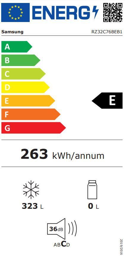 Šaldiklis SAMSUNG RZ32C76BEB1/EF