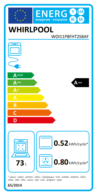 Orkaitė WHIRLPOOL WOI11P8FHT2SBAF Orkaitė WHIRLPOOL WOI11P8FHT2SBAF