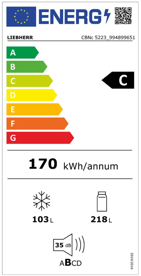 Šaldytuvas LIEBHERR CBNc 5223 Šaldytuvas LIEBHERR CBNc 5223