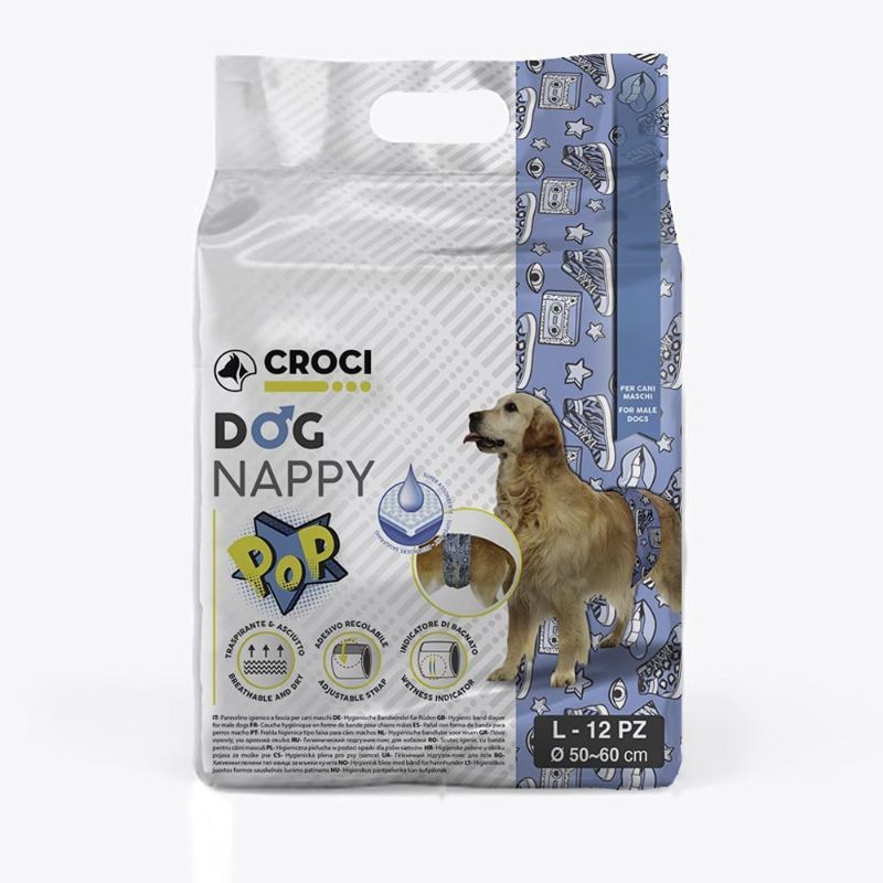 CROCI Dog Nappy sauskelnės patinėliams L 50-60cm 12vnt, C6028413