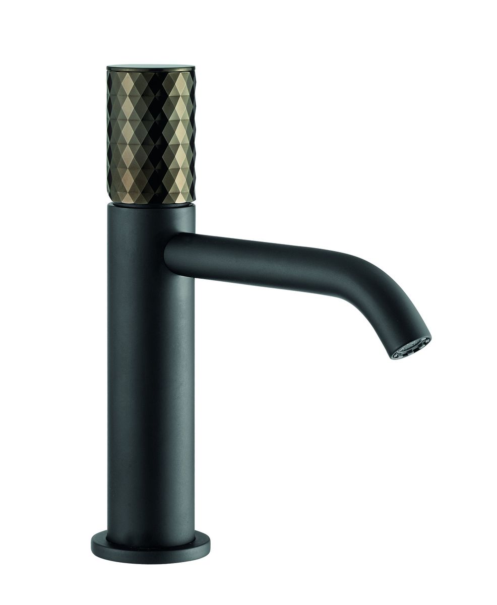 Maišytuvas praustuvui Fiore Xenon CHARME juodas matinis su Black Chrome rankenėle, 441NNCN5230