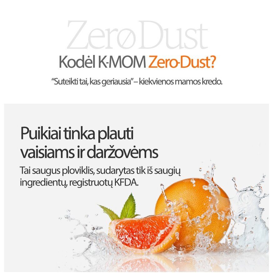 Kelioninės talpos ploviklis „Zero Dust“