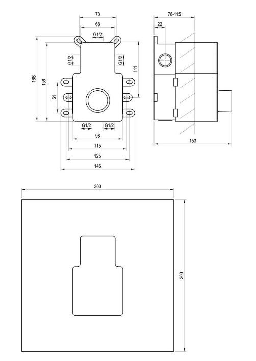 Potinkinė maišytuvo dalis Ravak R-box RB 07F.50, X070235