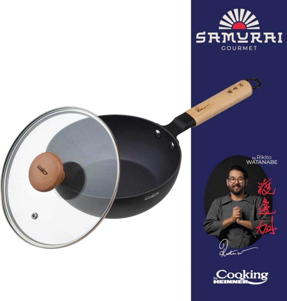 Wok keptuvė su dangčiu aliuminio su keramikos danga 20x7cm HR-SNT-WC20 HEINNER Wok keptuvė su dangčiu aliuminio su keramikos danga 20x7cm HR-SNT-WC20 HEINNER