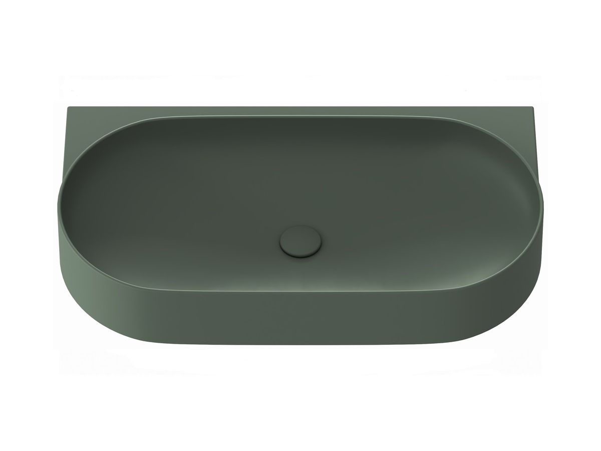 Keraminis praustuvas Ravak Yard 80, su skyle maišytuvui, Grey Green, XJX08280000
